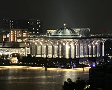 Iron Mosque Putrajaya, Malaysia, modern Islamic architecture, scenic view
