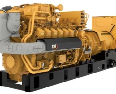 New Caterpillar G3512H, 1500 kW, 400v. 50 Hz.
