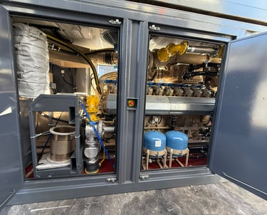 Aggreko/Jenbacher J420E, 1875 kVA, 400v. 50 Hz.