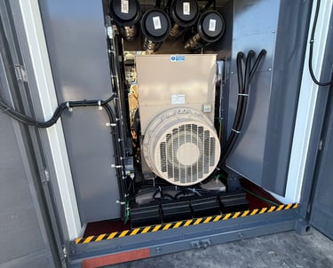 Aggreko/Jenbacher J420E, 1875 kVA, 400v. 50 Hz.