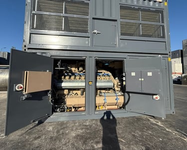 Aggreko/Jenbacher J420E, 1875 kVA, 400v. 50 Hz.