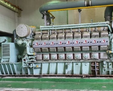 MAN 18V28/32H, 3.6 MW, 6600v. 60 Hz. Diesel Generator