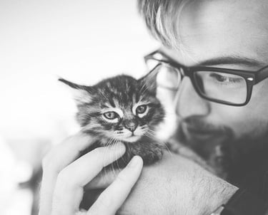 Issac Grey Lambert and cat