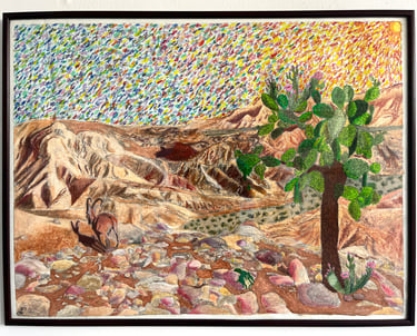 “A Dream of a Desert” ( Pastel on Paper, 55X70cm)