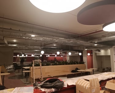 beautiful lightings in an office