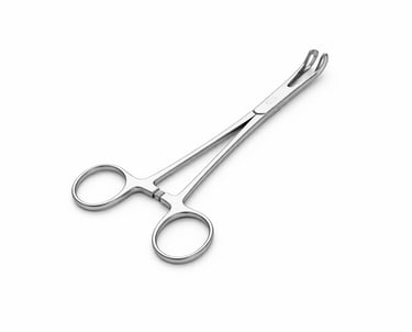 stainless steel Babcock tissue forceps instrument CE certified for atraumatic tissue holding.