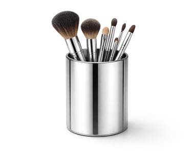 Makeup brush holders for organized storage, professional cosmetic accessory