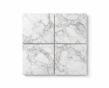 Marble tiles for flooring, wall cladding and bathrooms