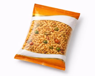 Traditional namkeen mix savory snack in sealed export-ready packaging