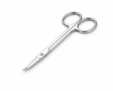 stainless steel operating scissors instrument CE certified for general surgical cutting.