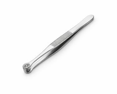 stainless steel Russian tissue forceps instrument CE certified for broad tissue grasping.