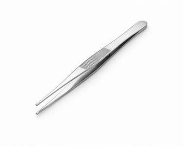 stainless steel tissue forceps instrument CE certified for firm tissue grasping.