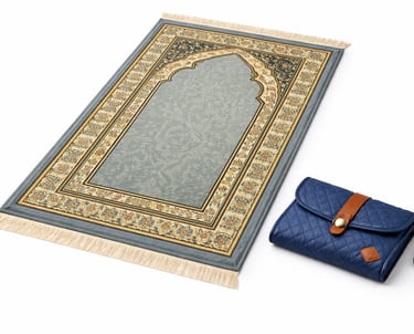 Foldable travel prayer mat compact and easy to carry for salah on the go