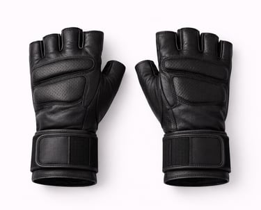 Padded leather weightlifting gloves designed for grip and wrist support