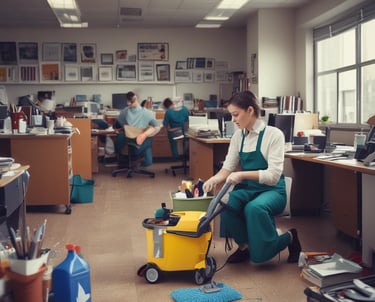 Reinigung von Büros und Schulen Kitas und Industrie