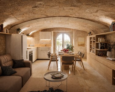Casa rustica a l'Empordà. Rehabilitació integral dissenyada per MATE Studio