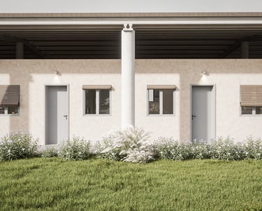 Rehabilitació de cober per fer un allotjament per treballadors temporers a l'Empordà.