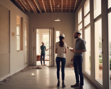 A smartphone mounted on a robotic arm-like holder, positioned vertically. In the background, there are sheer curtains allowing diffused natural light into the room. Part of a person's face is visible on the left edge of the image, suggesting interaction with the phone.