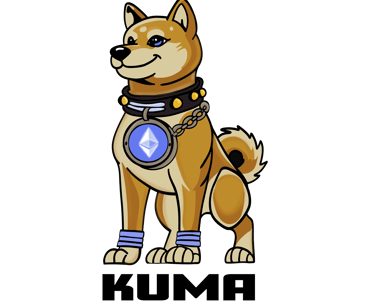 an illustrated dog with a collar and ethereum symbol