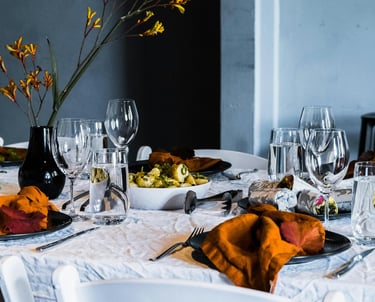Table Decor and Catering Setup