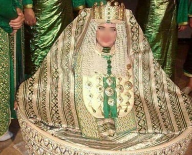 Moroccan fassi bride dress