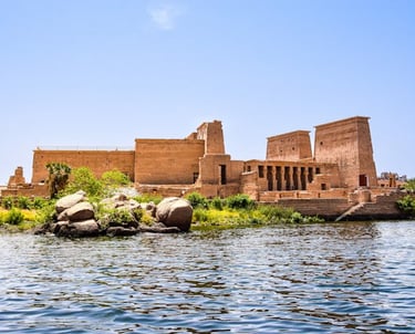 Nile river temple