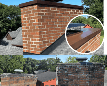 "Complete reconstruction of a damaged chimney by Profaster in Des Moines."