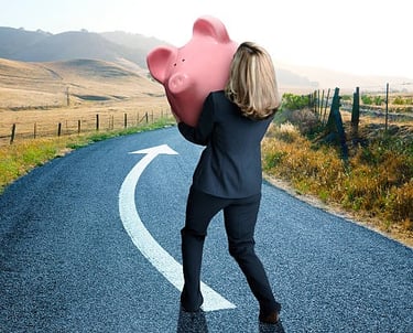 piggy bank represents costs