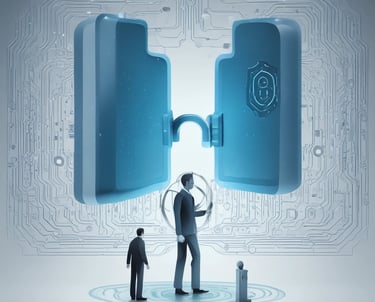 a golden padlock sitting on top of a keyboard