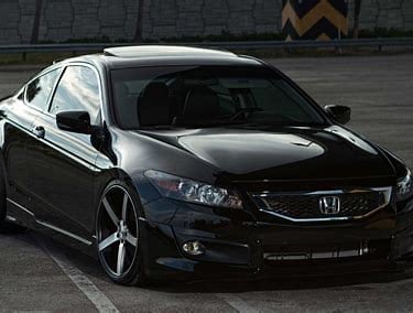 Black Honda Accord, lowered 