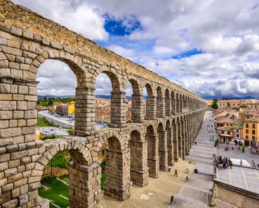 Vista Acueducto Romano en Segovia