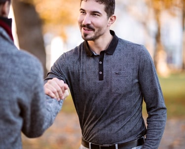 Handschlag vom Coach für das erfolgreiche Lebensführung Mentoring