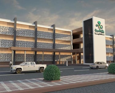 Glass facades-Cladding-aluminum windows - Structural Glazing - Curtain Wall - مستشفى حفر الباطن
