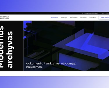 modernus archyvas web dizainas