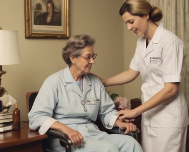 a group of people sitting around a white table