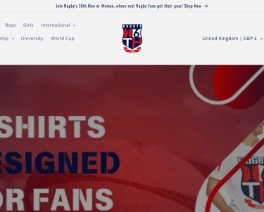 Screen Shot Rugbys16th.com Website