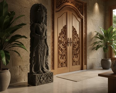 Terracotta vessel with heritage carvings, part of Arcanum’s Relics of Nature collection.