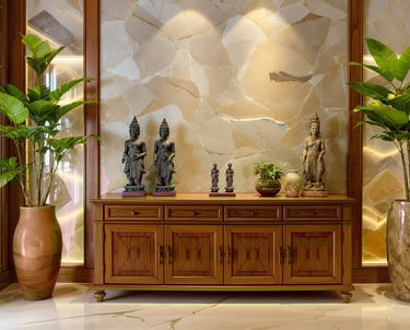 Terracotta vessel with heritage carvings, part of Arcanum’s Relics of Nature collection.