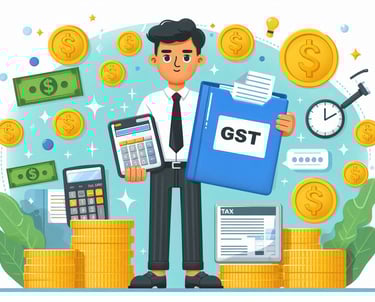 a man holding a folder with a folder and a folder