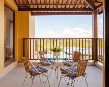 Vista da varanda do da suite em Costa do Sauípe"