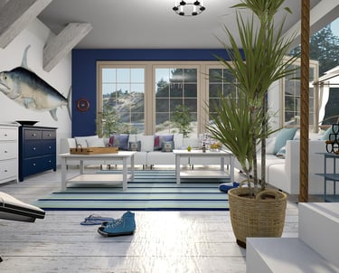 interior of a house by the sea