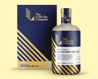 Leith Port Dry Gin packaging design