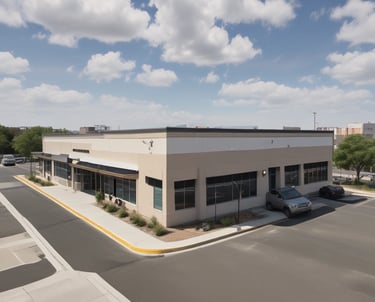 A vibrant community with modern 3D housing units.