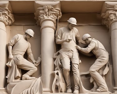 Sandstone Carved figures