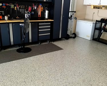 Epoxy Flake Garage Floor Clearwater, Florida 