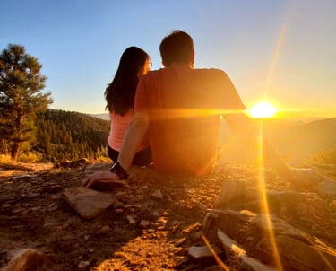 Couple Grounding and Connecting With Nature