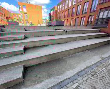 Reiniging en voegafdichting van betonnen trap in Eindhoven