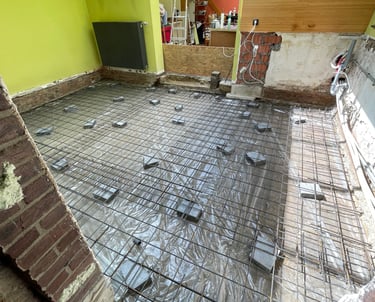 "Betonfundering storten 60m² in Genk door Senpro BV"