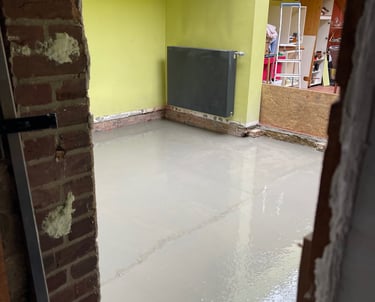 "Betonfundering storten 60m² in Genk door Senpro BV"