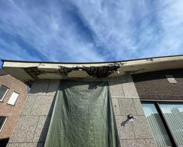 "Overstek betonherstelling en coating door Senpro BV"